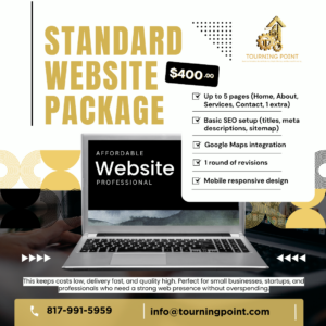Standard 5-Page Website Design Package with Basic SEO for Small Businesses
